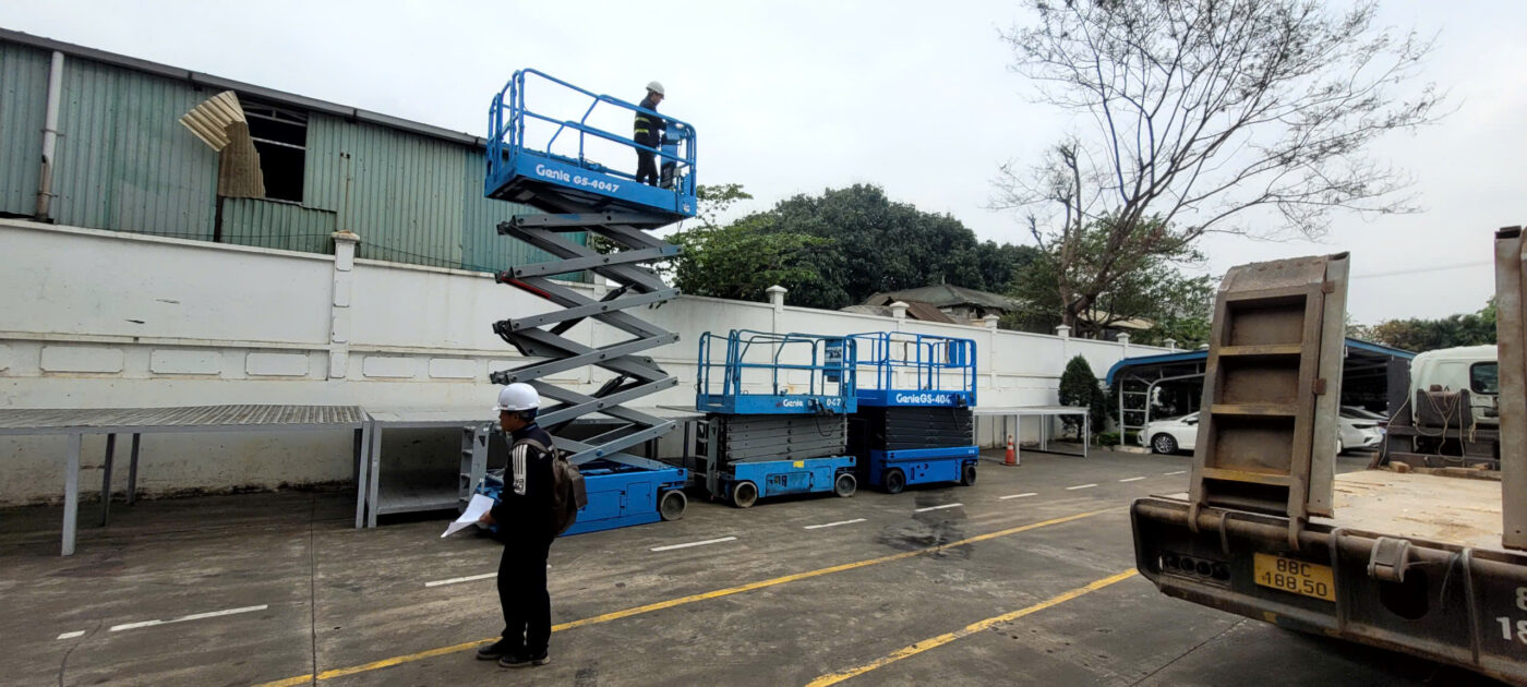 Công ty TNHH đầu tư công nghệ Minh Quân – Dịch vụ cho thuê xe nâng người tại Vĩnh Phúc…