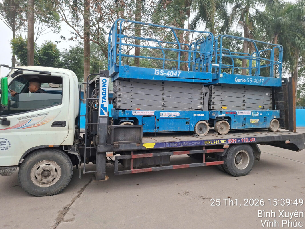 Công ty TNHH đầu tư công nghệ Minh Quân – Dịch vụ cho thuê xe nâng người tại Vĩnh Phúc…